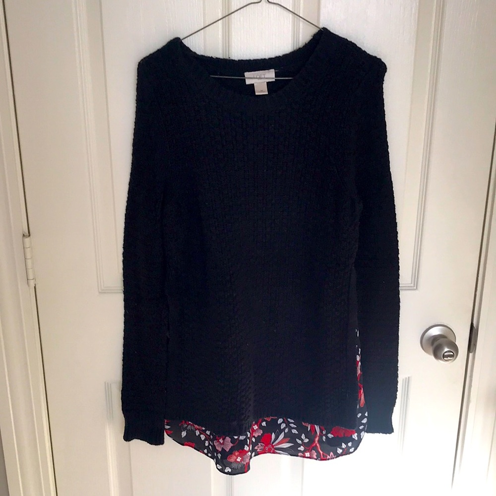 Loft oversized black sweater